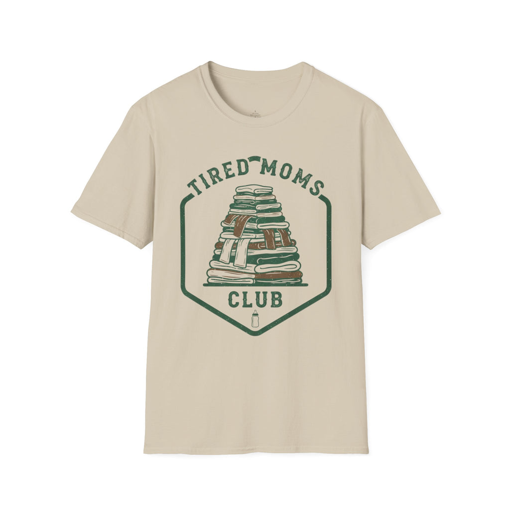 MOM Tired Moms Club Laundry Stack T-Shirt