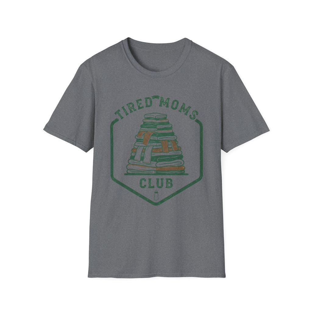 MOM Tired Moms Club Laundry Stack T-Shirt
