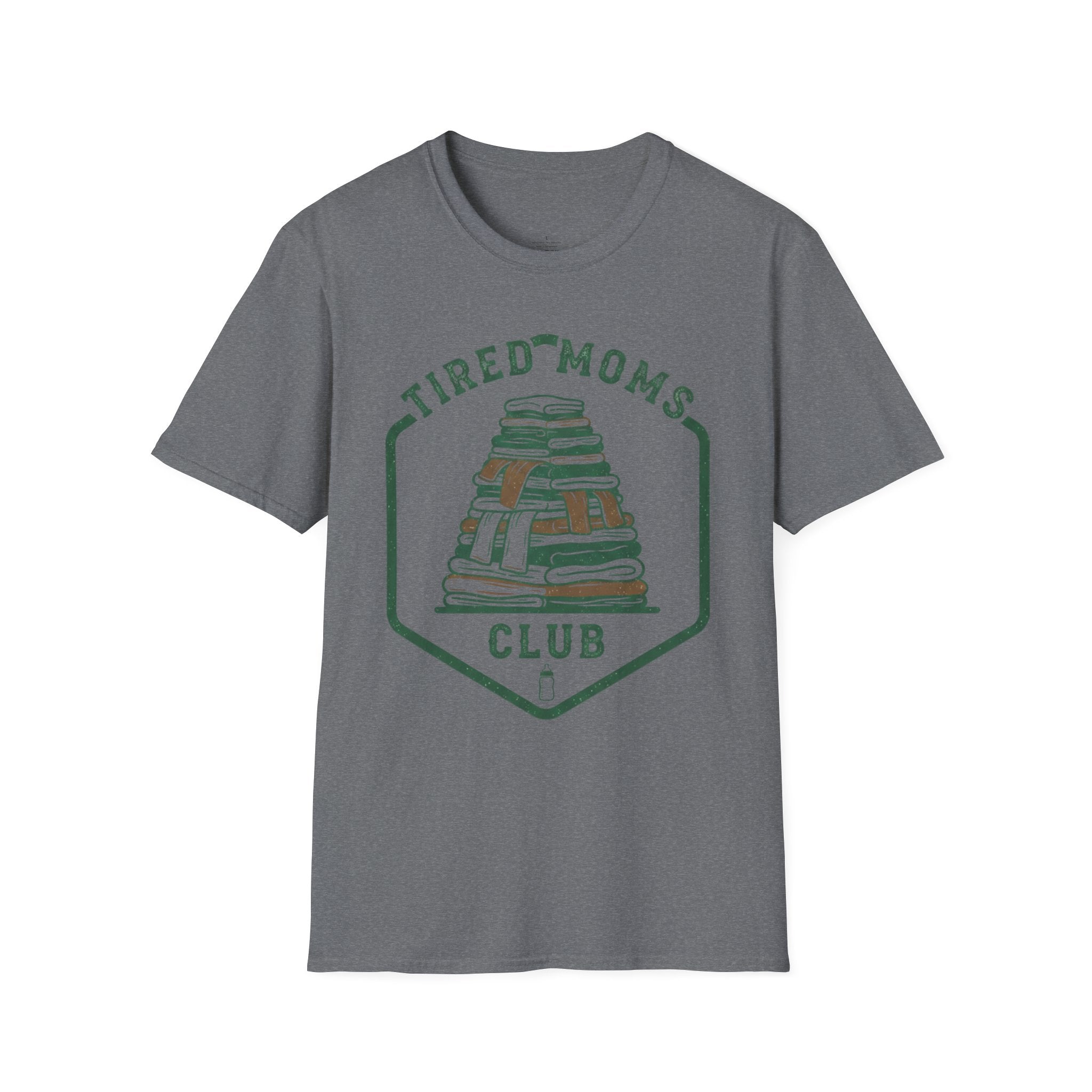 MOM Tired Moms Club Laundry Stack T-Shirt