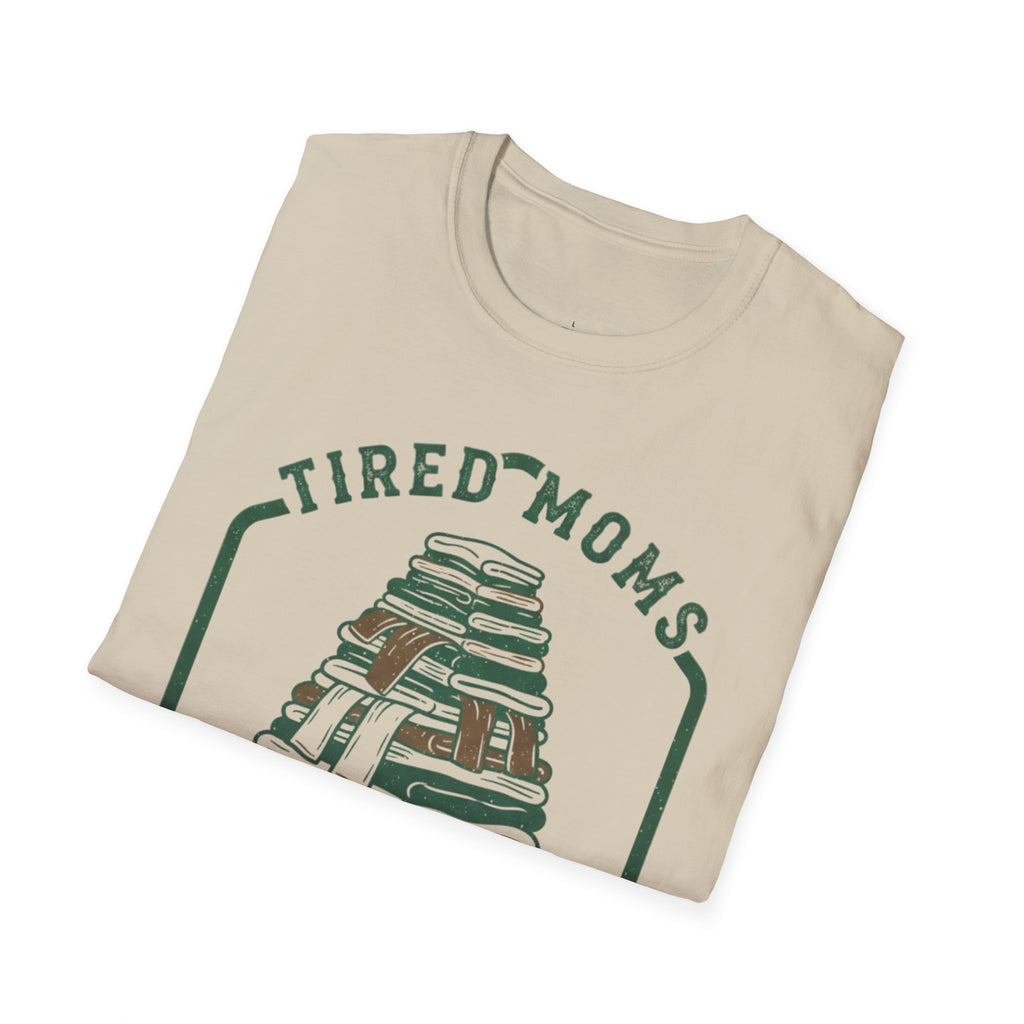 MOM Tired Moms Club Laundry Stack T-Shirt