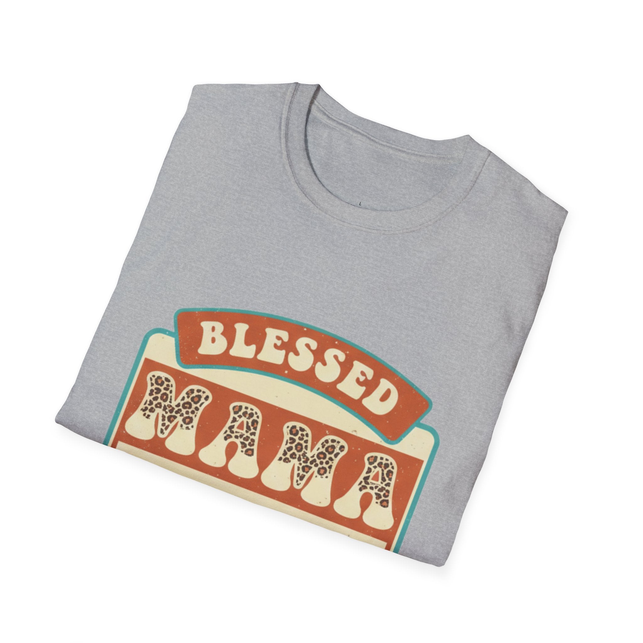 MOM Blessed Mama Mountain Leopard T-Shirt