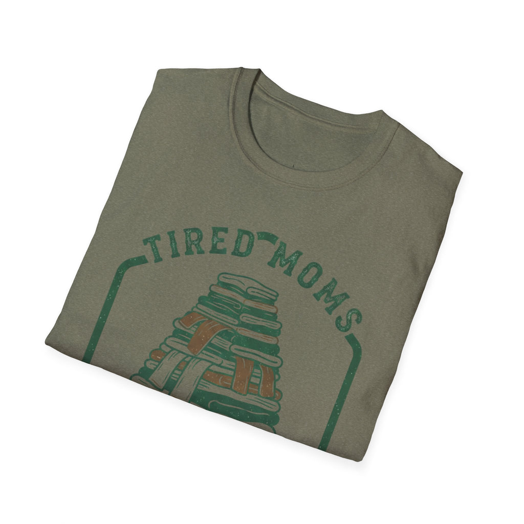 MOM Tired Moms Club Laundry Stack T-Shirt