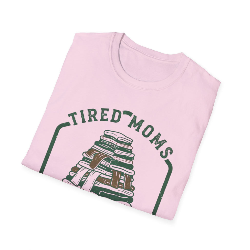 MOM Tired Moms Club Laundry Stack T-Shirt