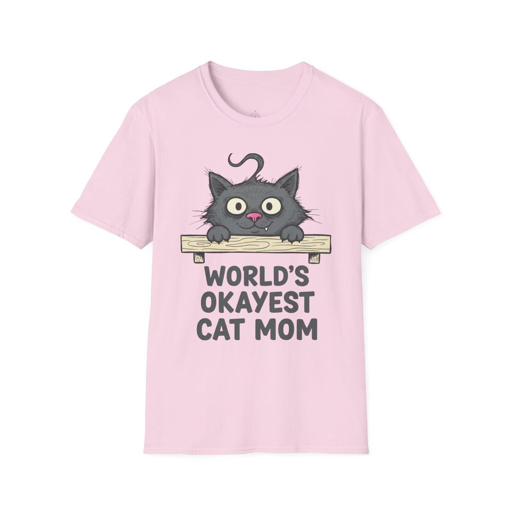 MOM World's OKayest Cat Mom T-Shirt