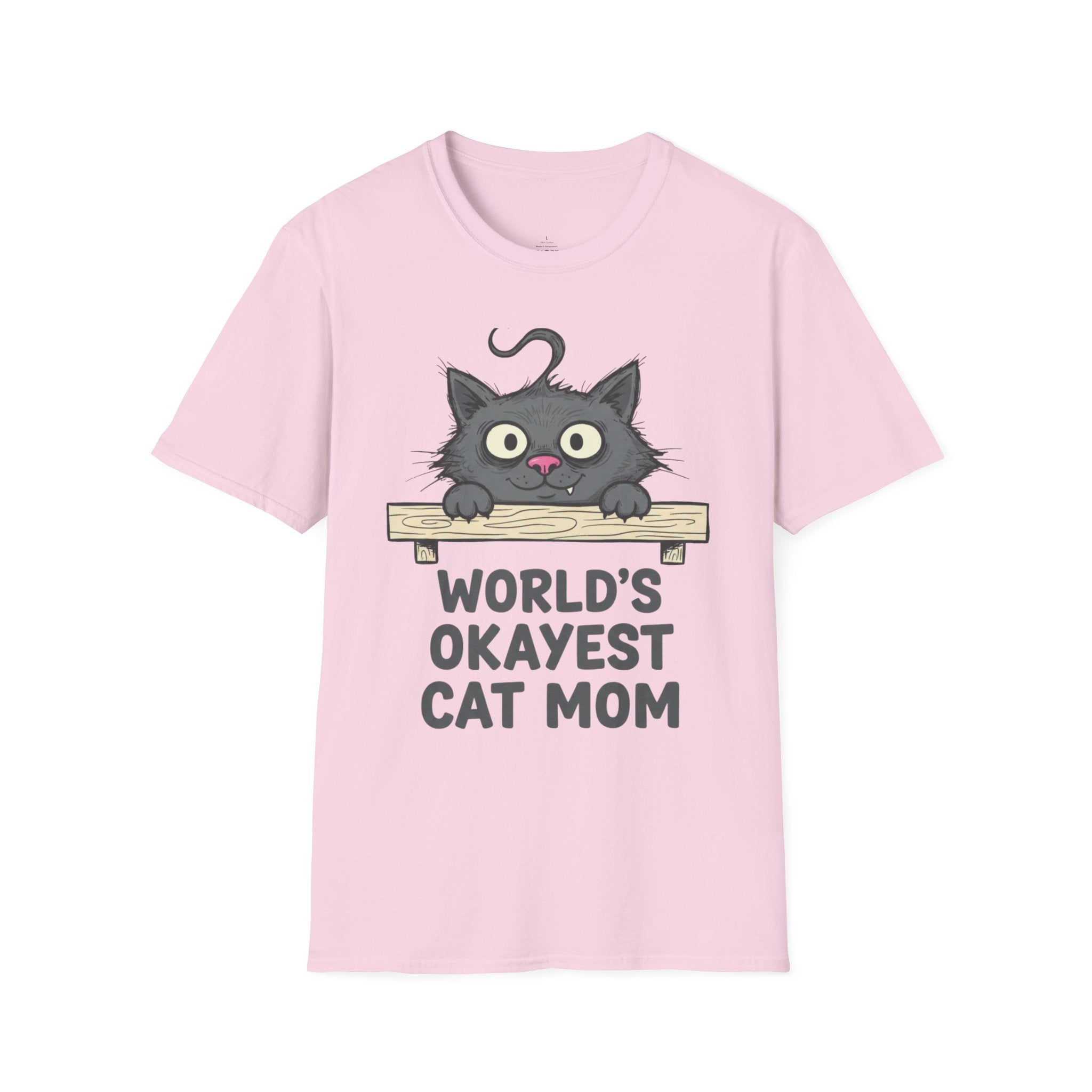 MOM World's OKayest Cat Mom T-Shirt
