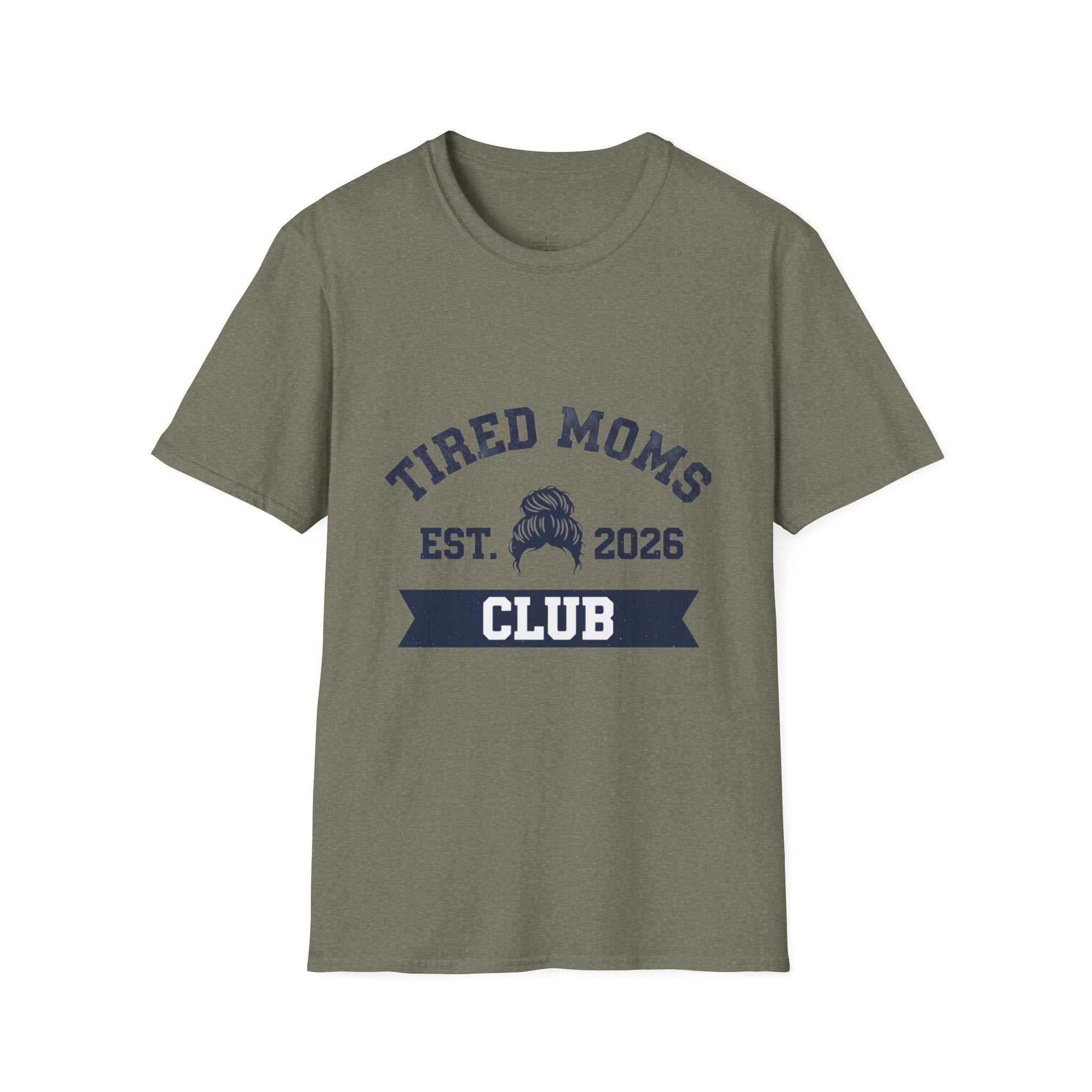 MOM Tired Moms Club Messy Bun EST YYYY T-Shirt