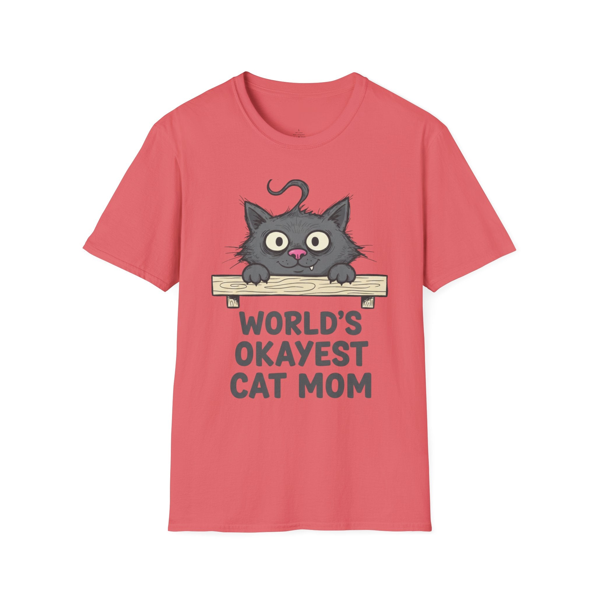 MOM World's OKayest Cat Mom T-Shirt