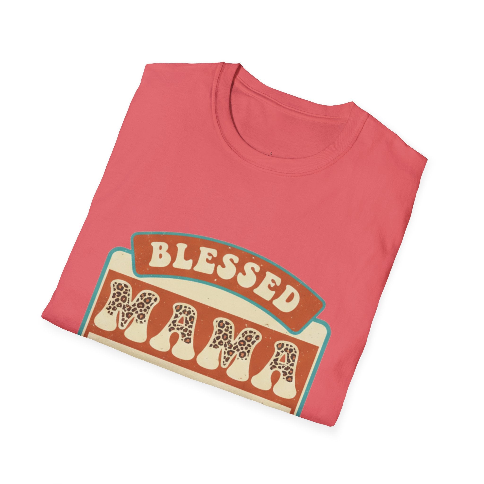 MOM Blessed Mama Mountain Leopard T-Shirt