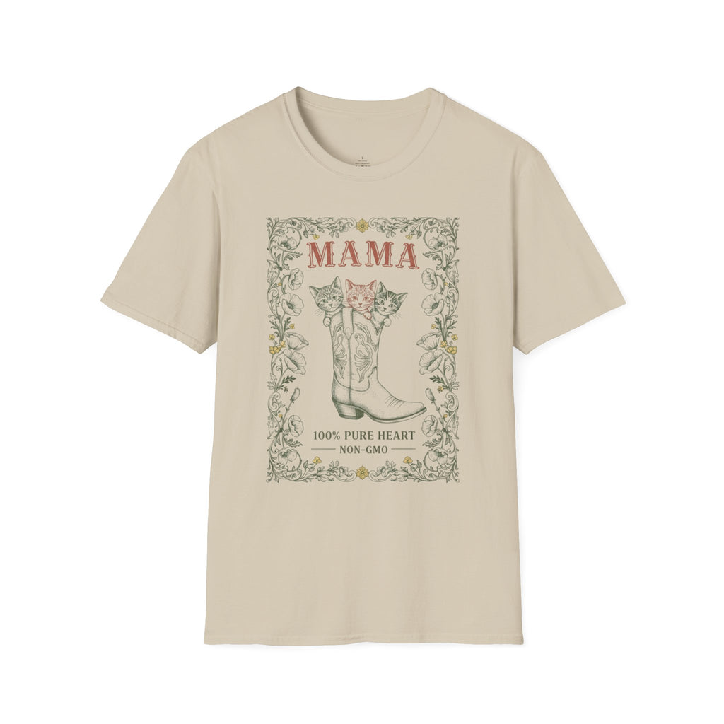 MOM Wild West Whiskers 100% Pure Heart MAMA T-Shirt