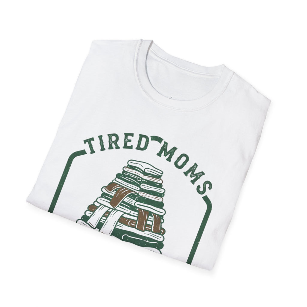 MOM Tired Moms Club Laundry Stack T-Shirt