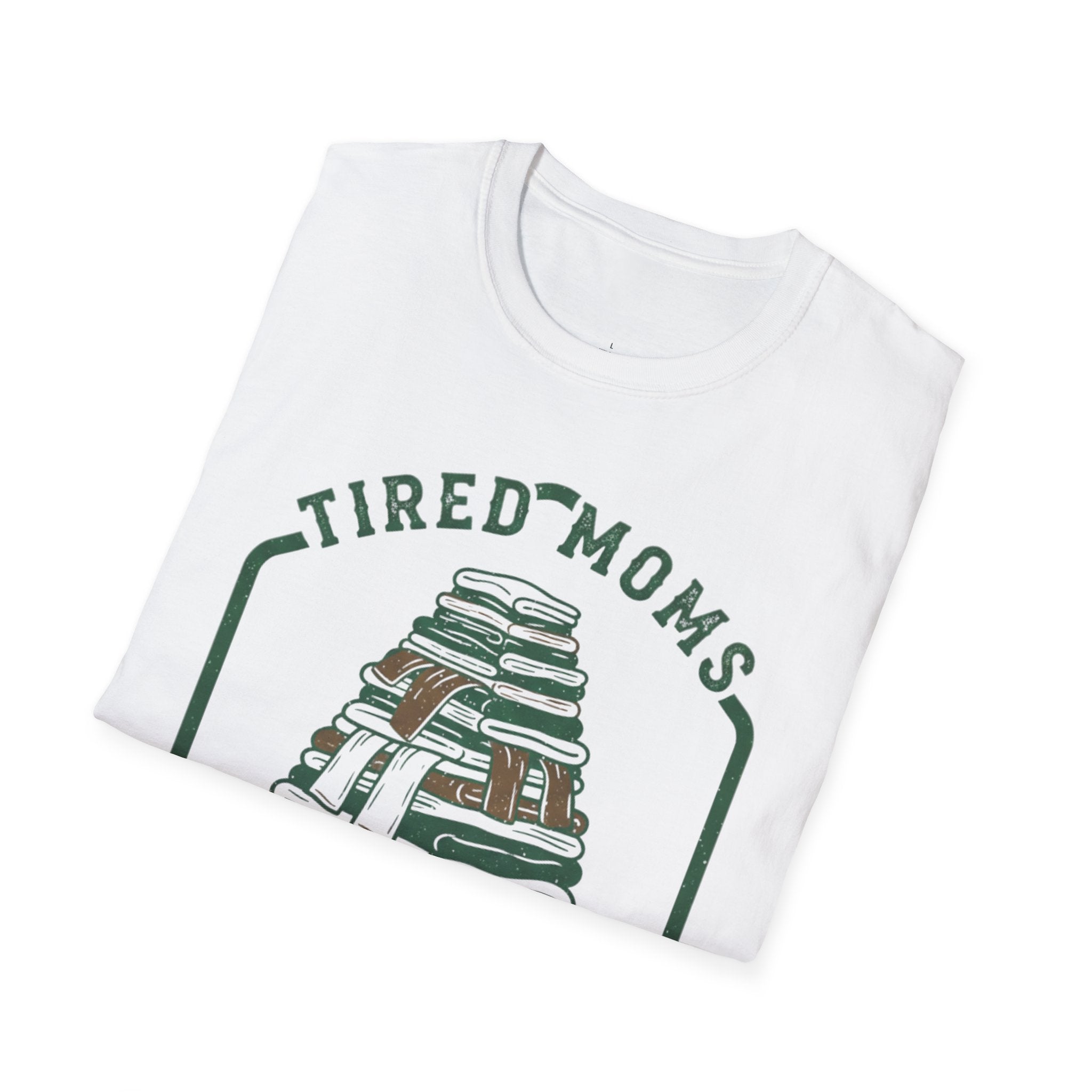 MOM Tired Moms Club Laundry Stack T-Shirt