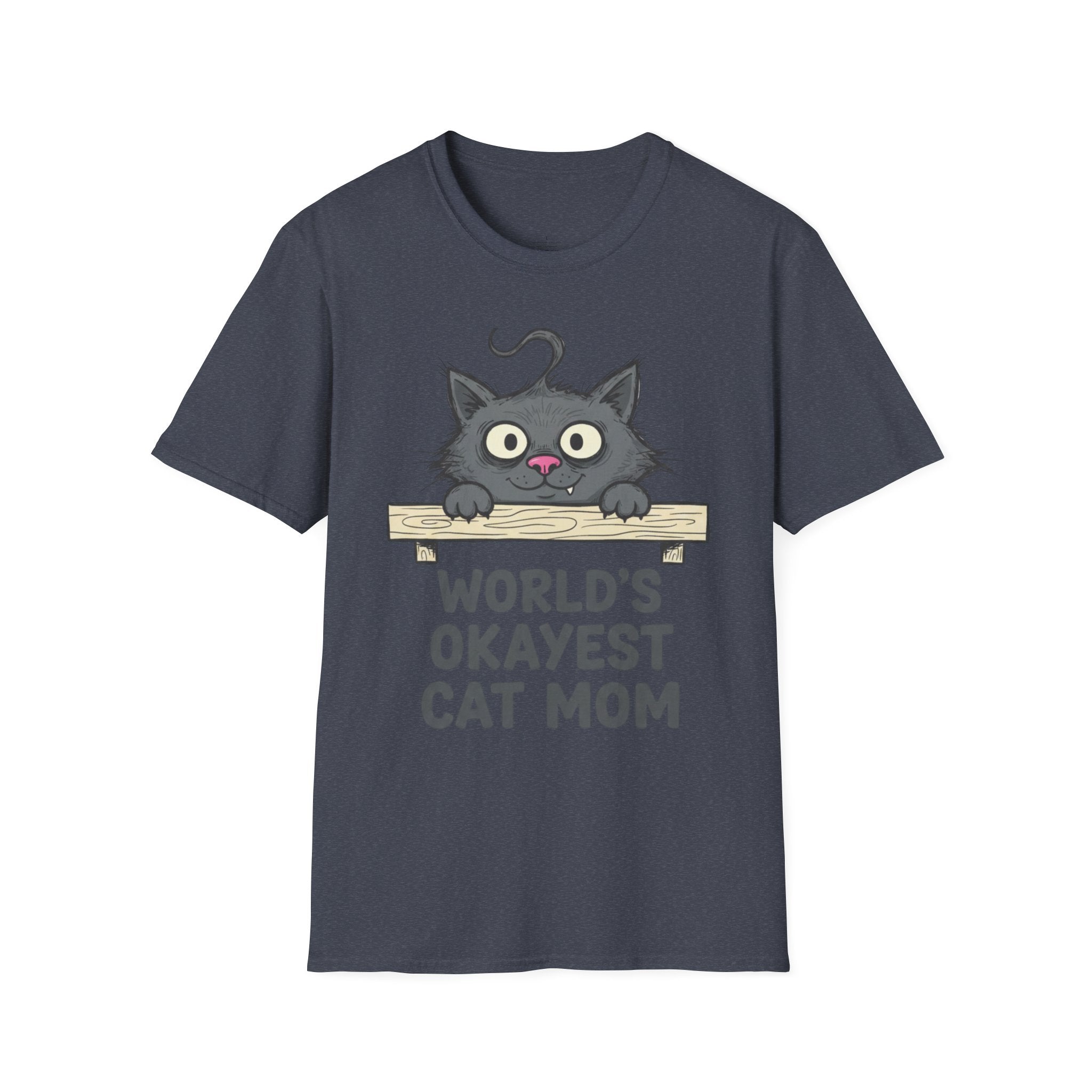 MOM World's OKayest Cat Mom T-Shirt