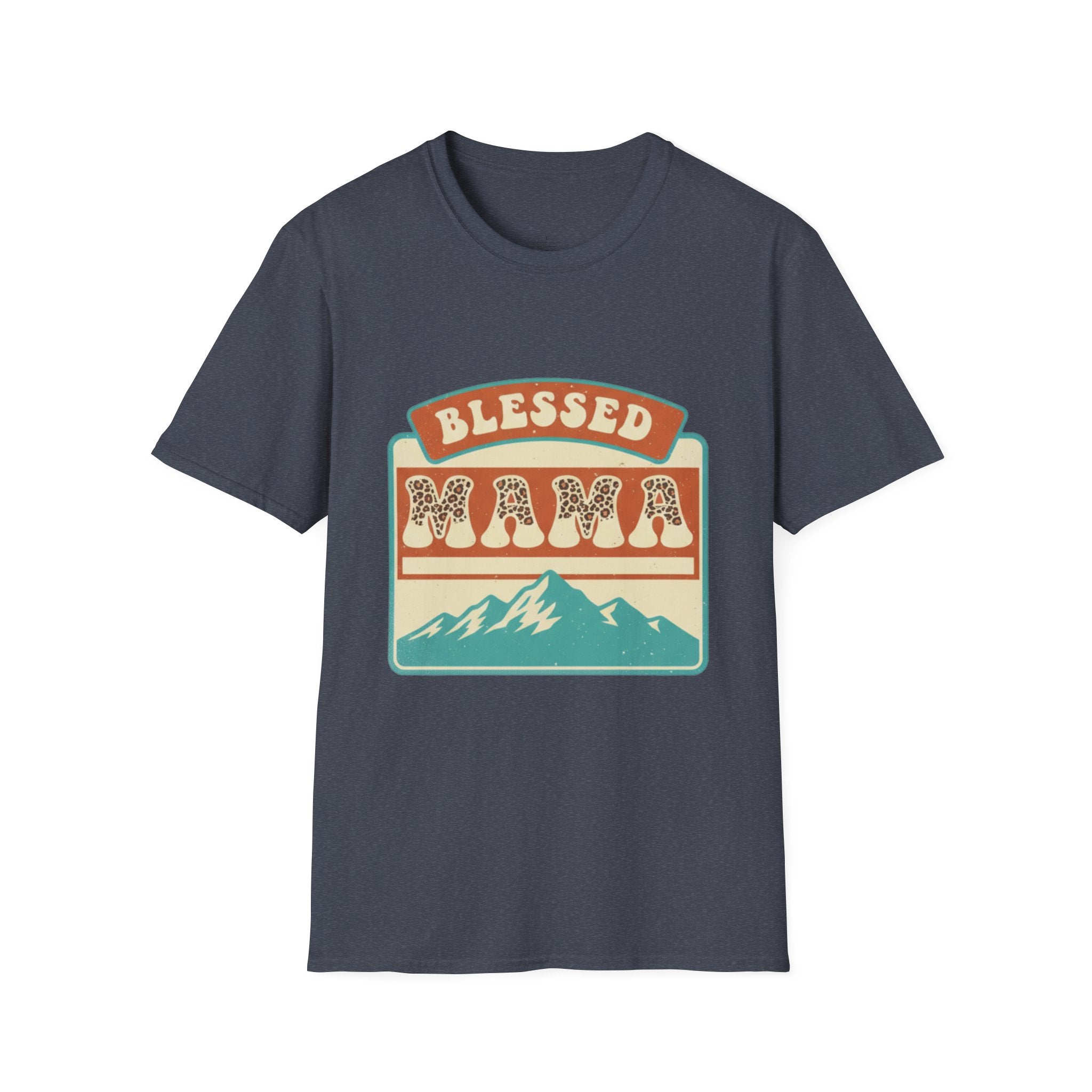 MOM Blessed Mama Mountain Leopard T-Shirt