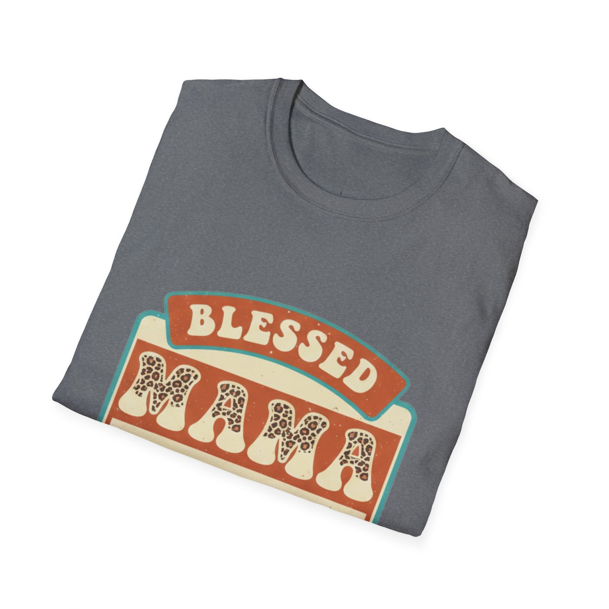 MOM Blessed Mama Mountain Leopard T-Shirt