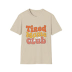 MOM Tired Moms Club_ roovy Bubble Daisy Sunset T-Shirt