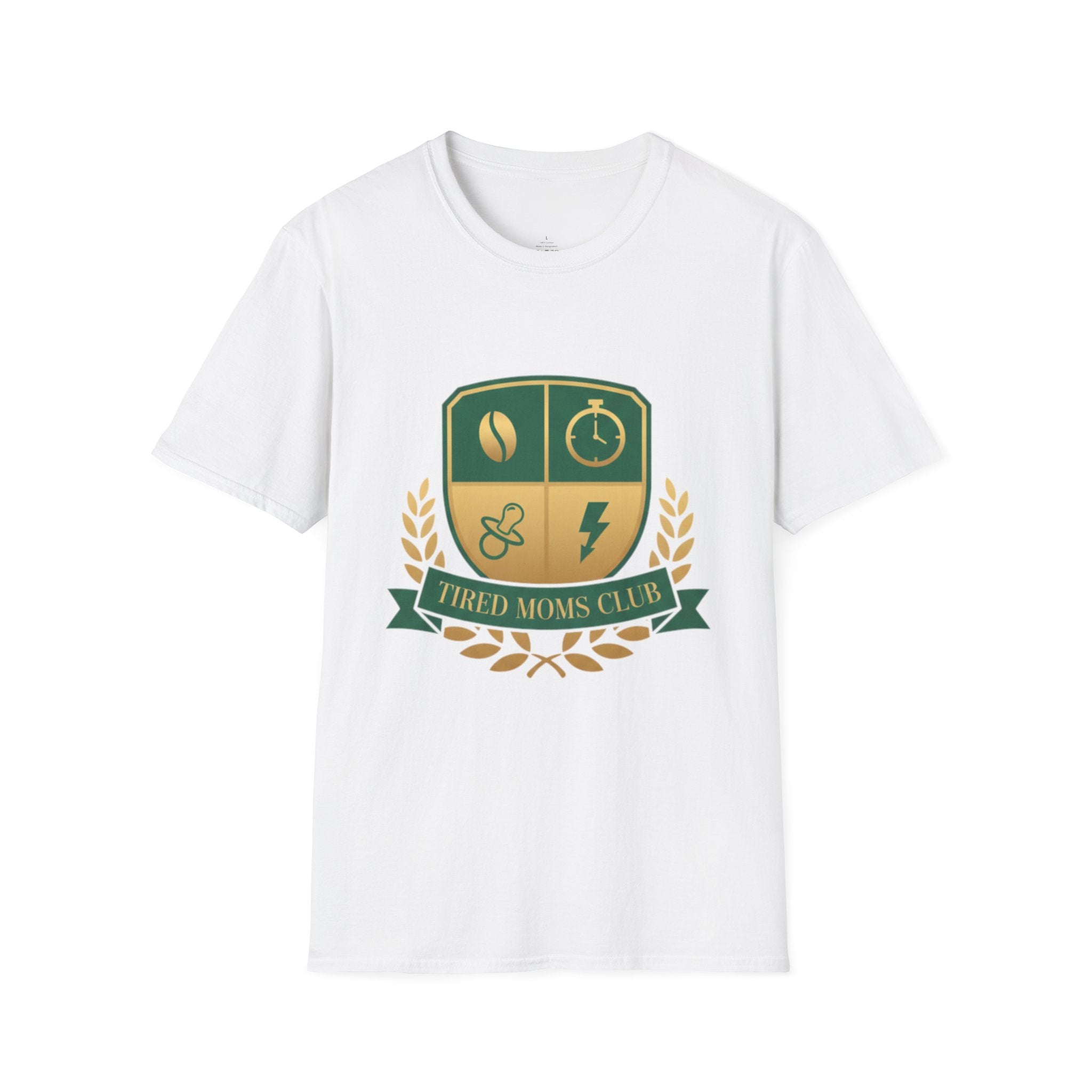MOM Tired Moms Club Gold Crest T-Shirt