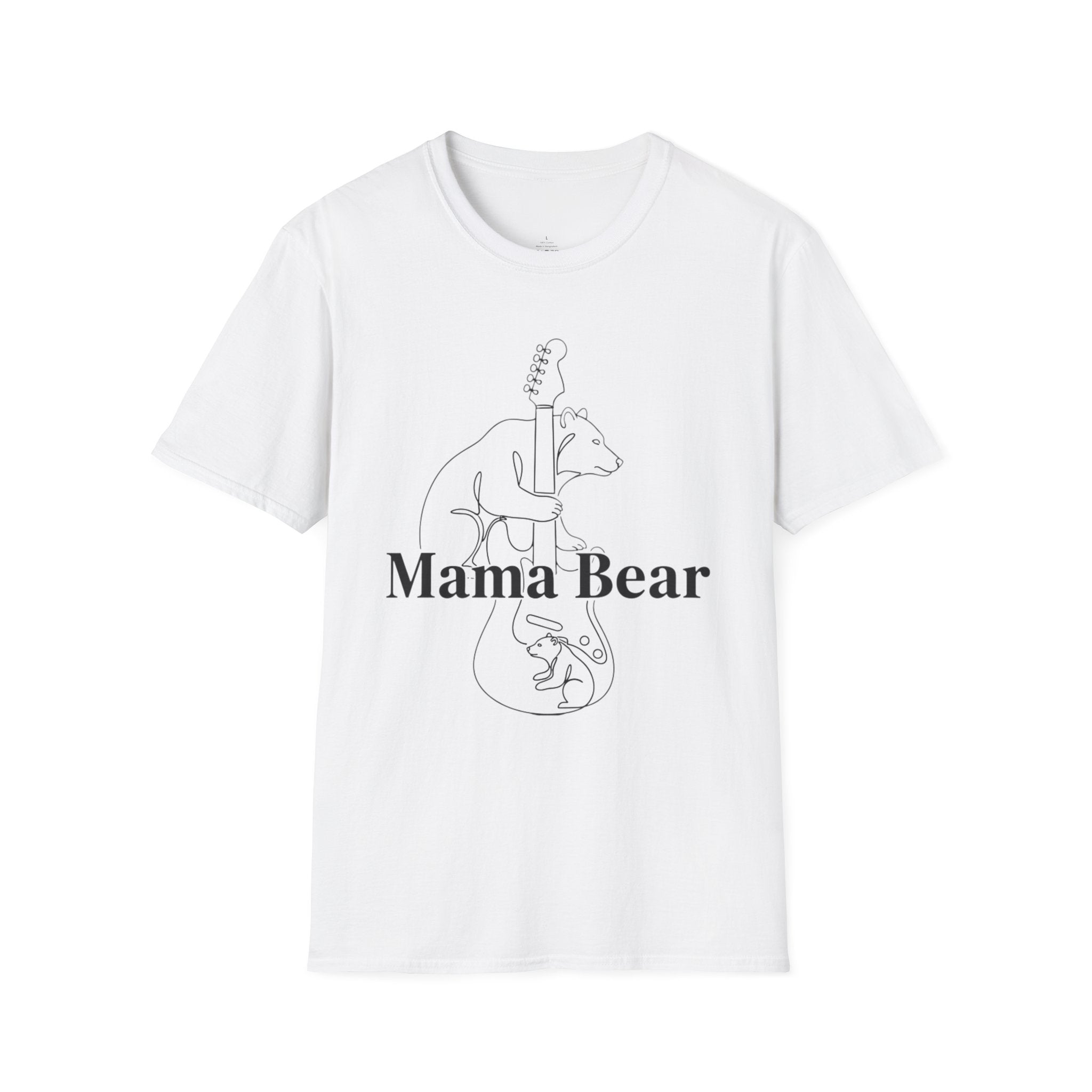 MOM Mama Bear Cub Guitar T-Shirt
