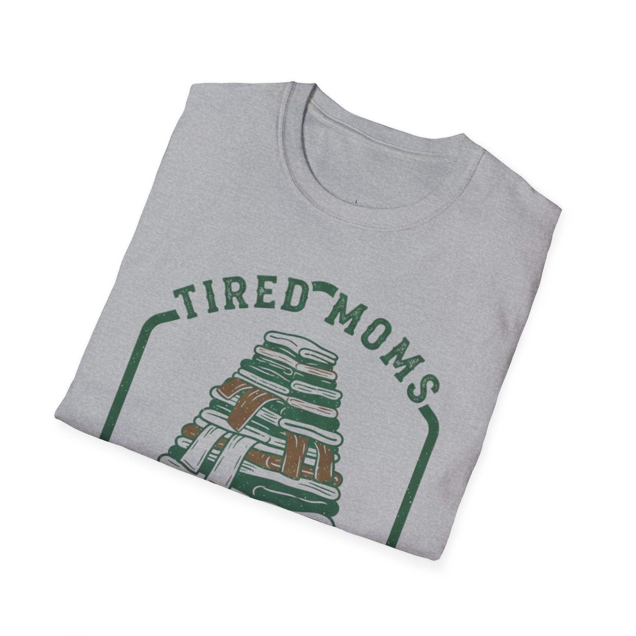 MOM Tired Moms Club Laundry Stack T-Shirt