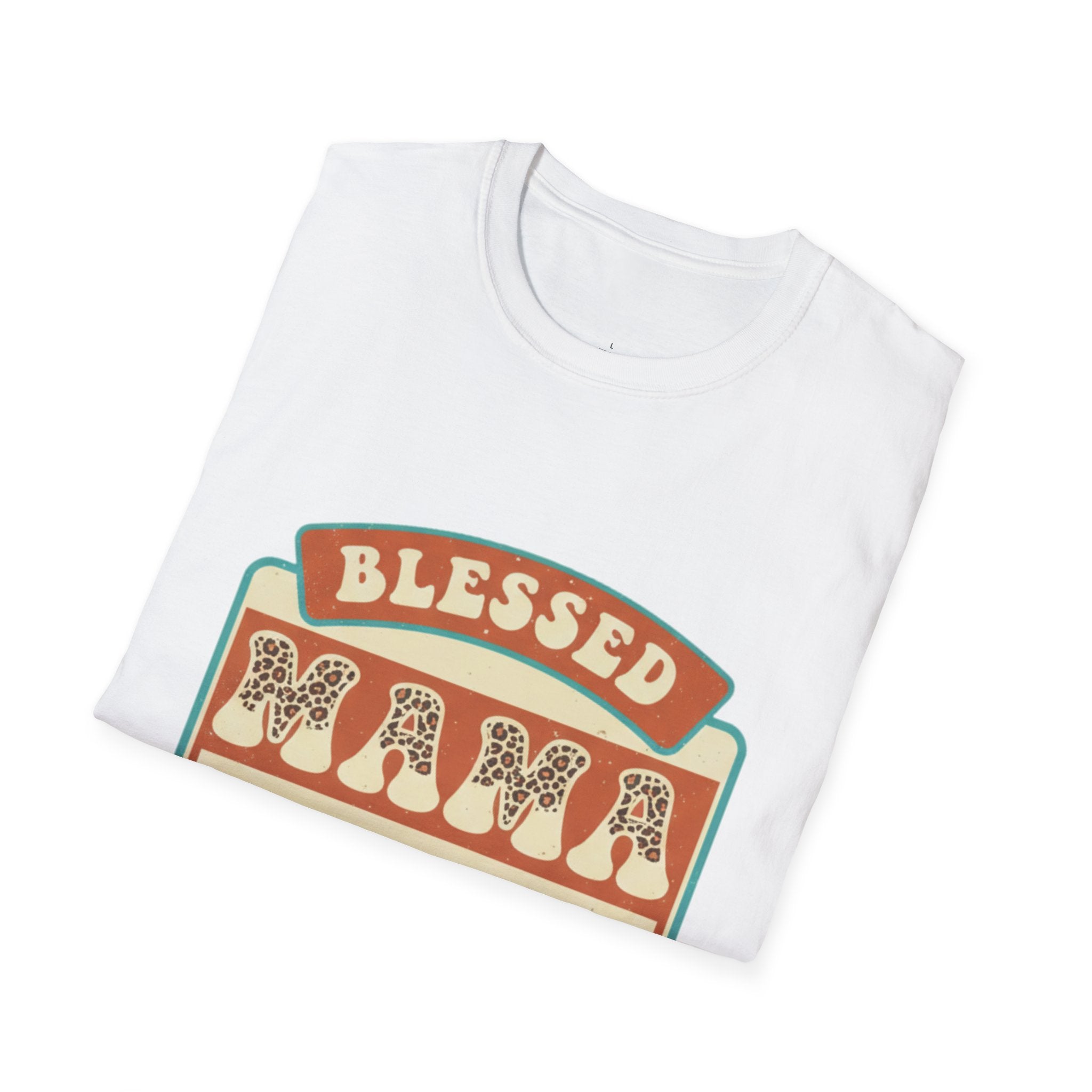 MOM Blessed Mama Mountain Leopard T-Shirt