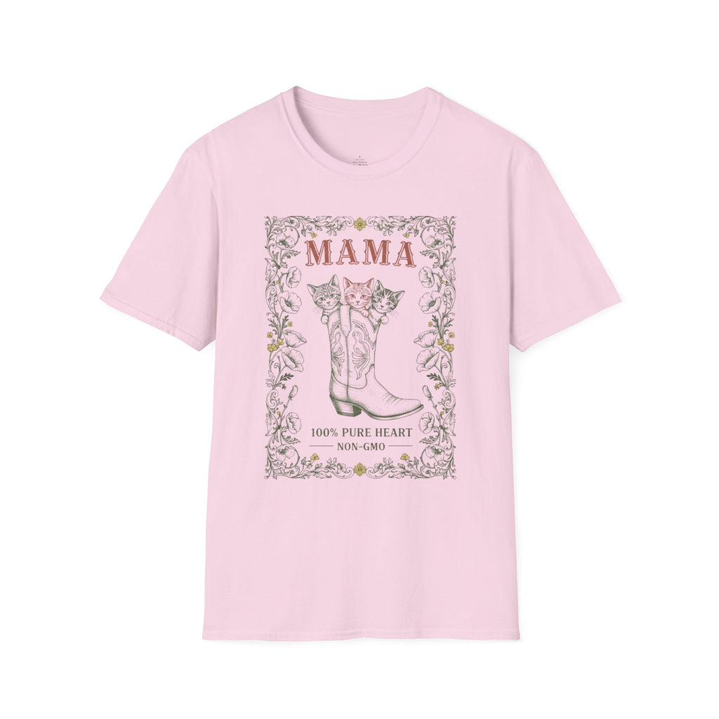 MOM Wild West Whiskers 100% Pure Heart MAMA T-Shirt