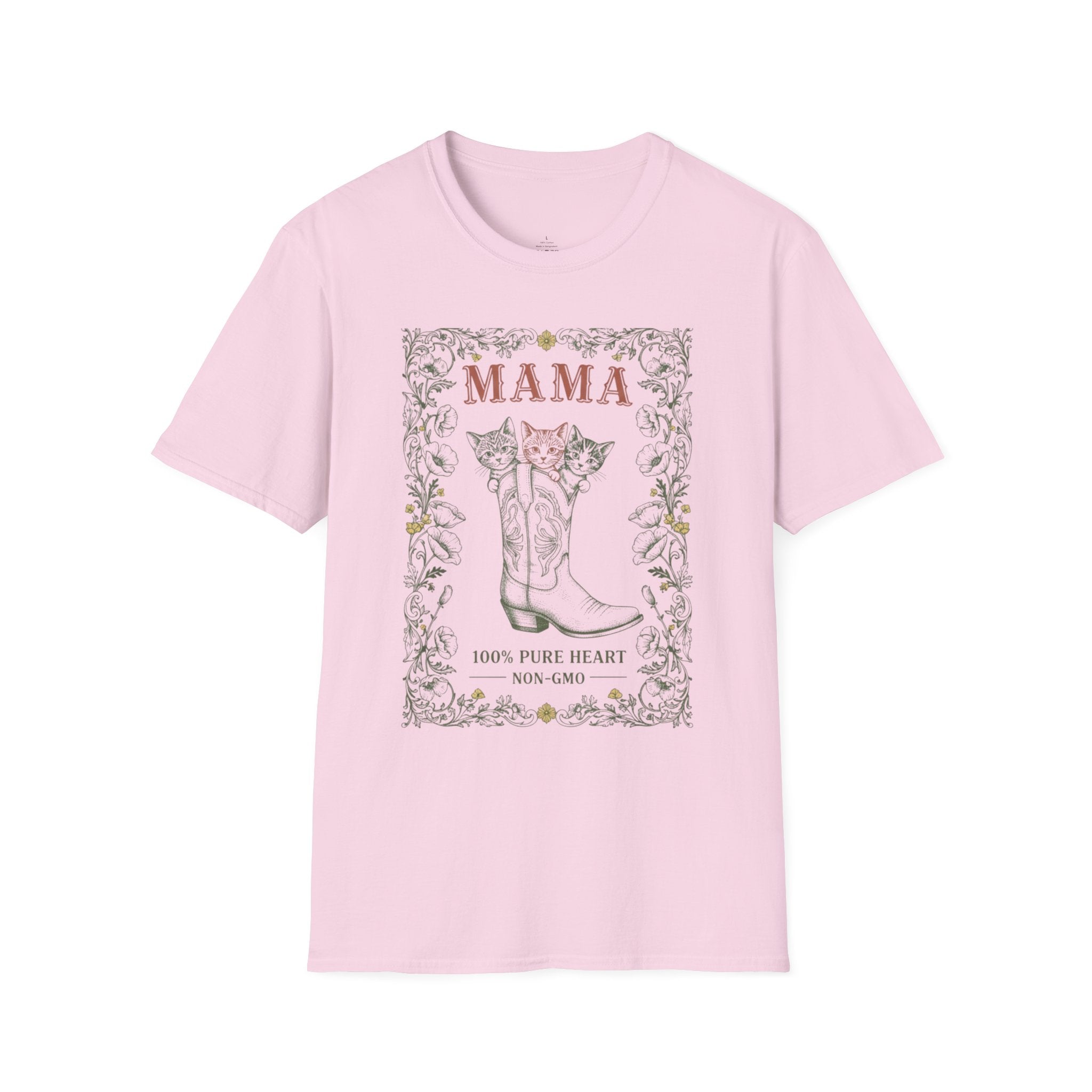 MOM Wild West Whiskers 100% Pure Heart MAMA T-Shirt