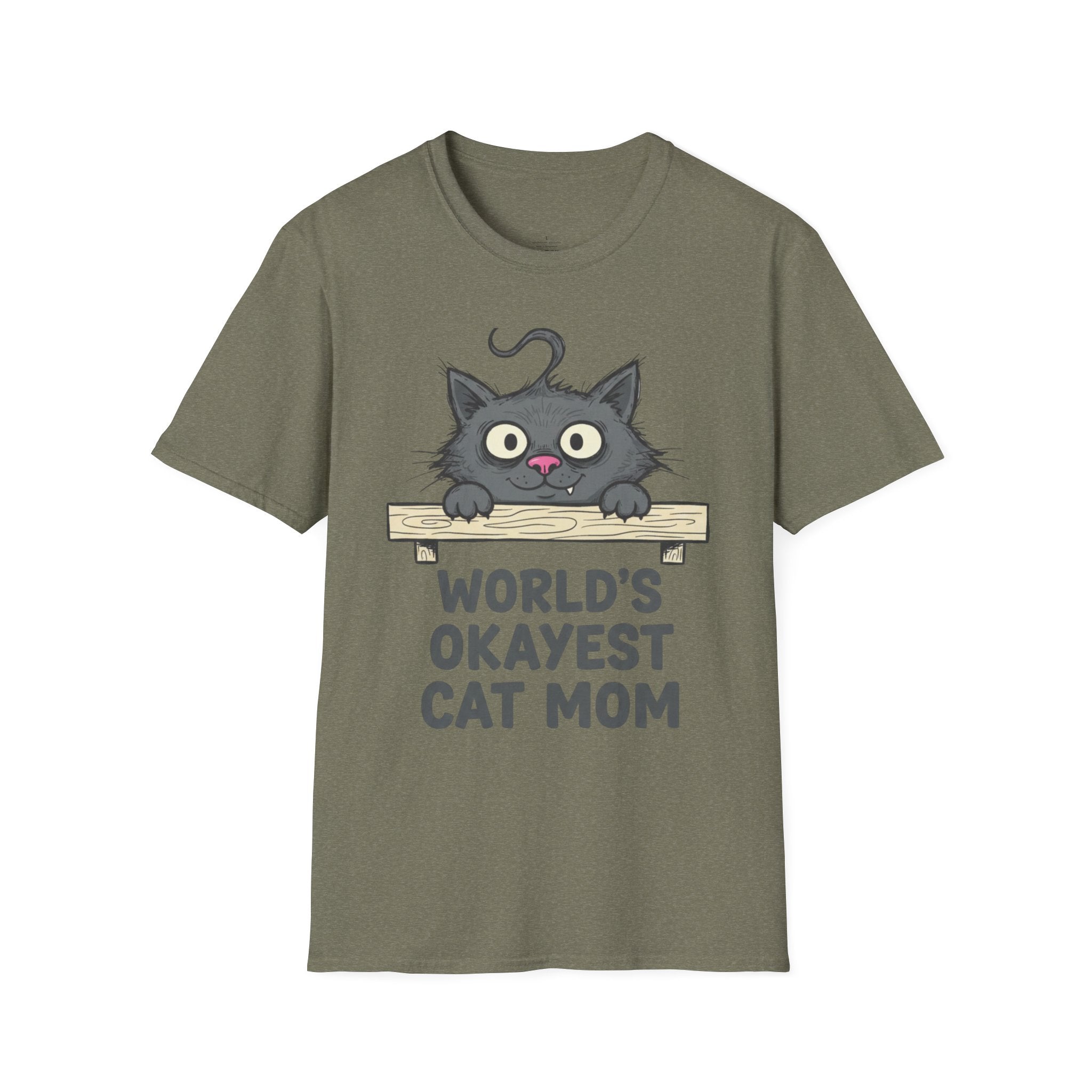 MOM World's OKayest Cat Mom T-Shirt