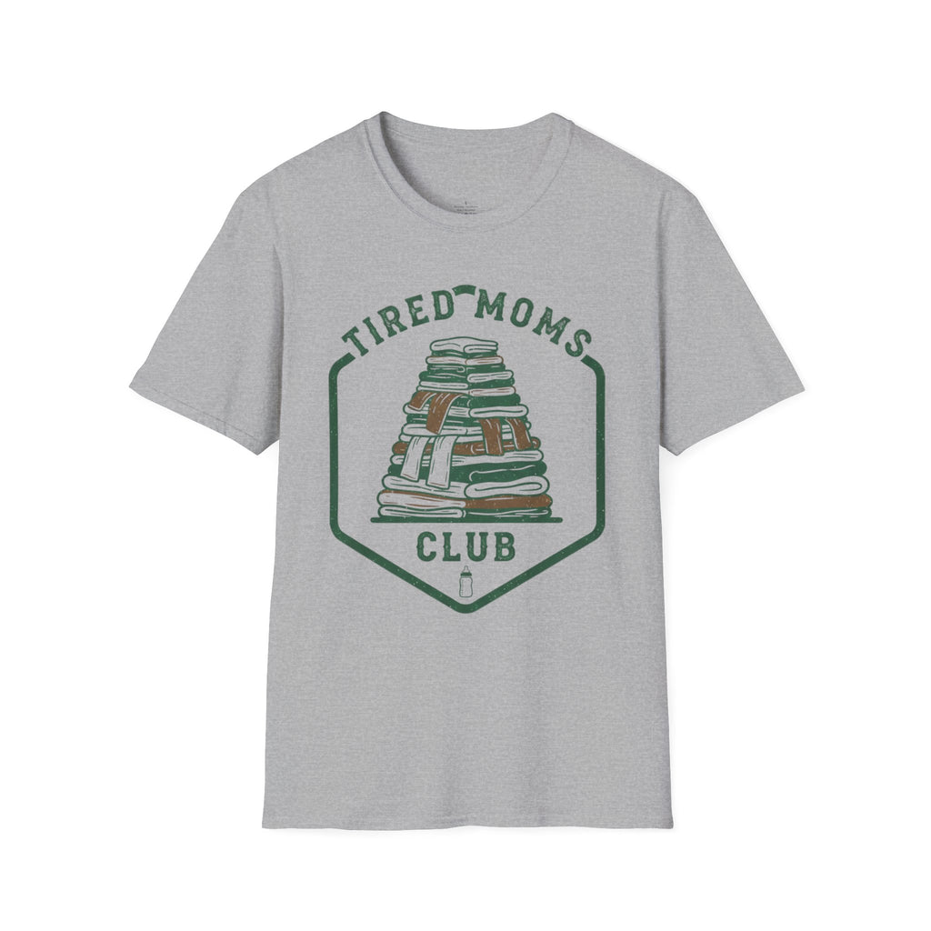 MOM Tired Moms Club Laundry Stack T-Shirt