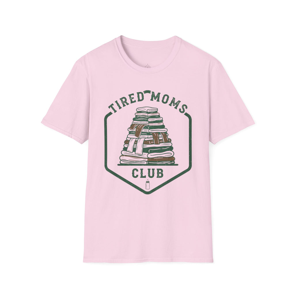 MOM Tired Moms Club Laundry Stack T-Shirt
