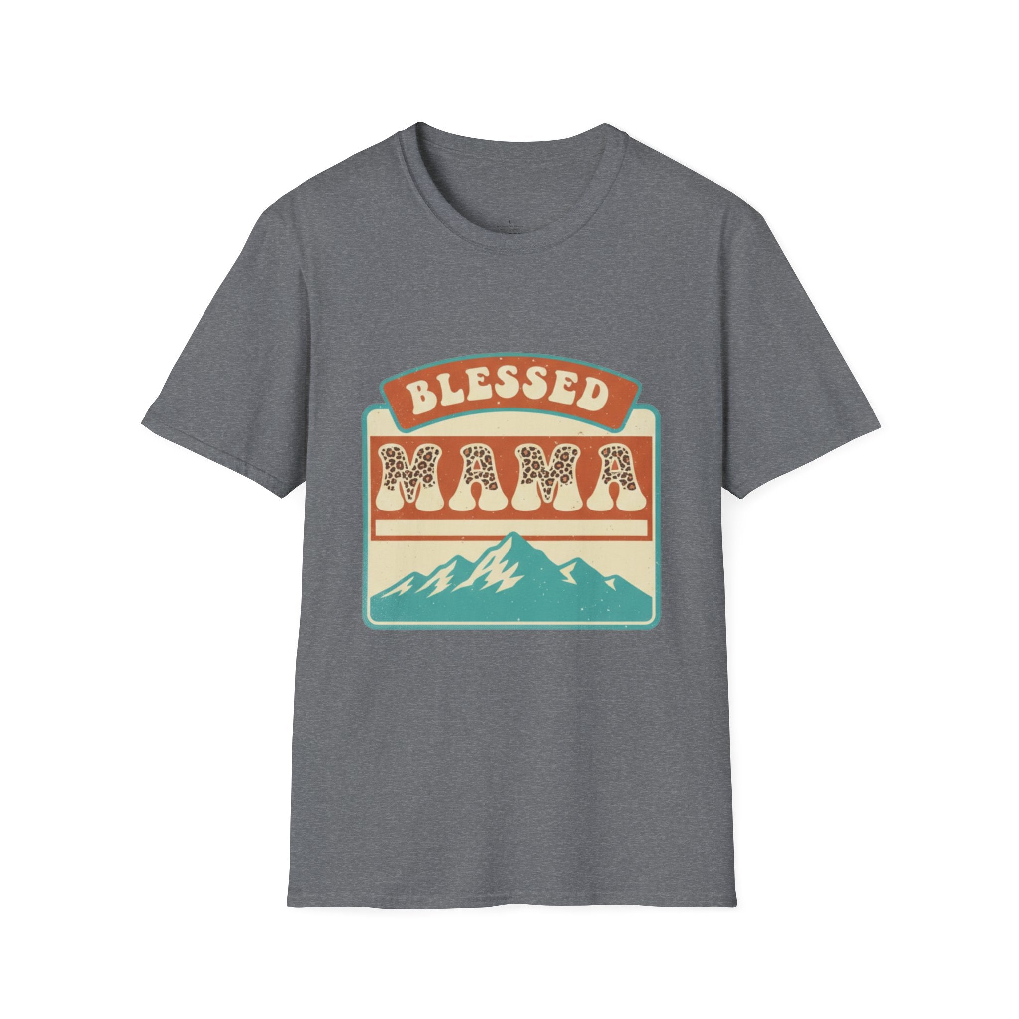 MOM Blessed Mama Mountain Leopard T-Shirt