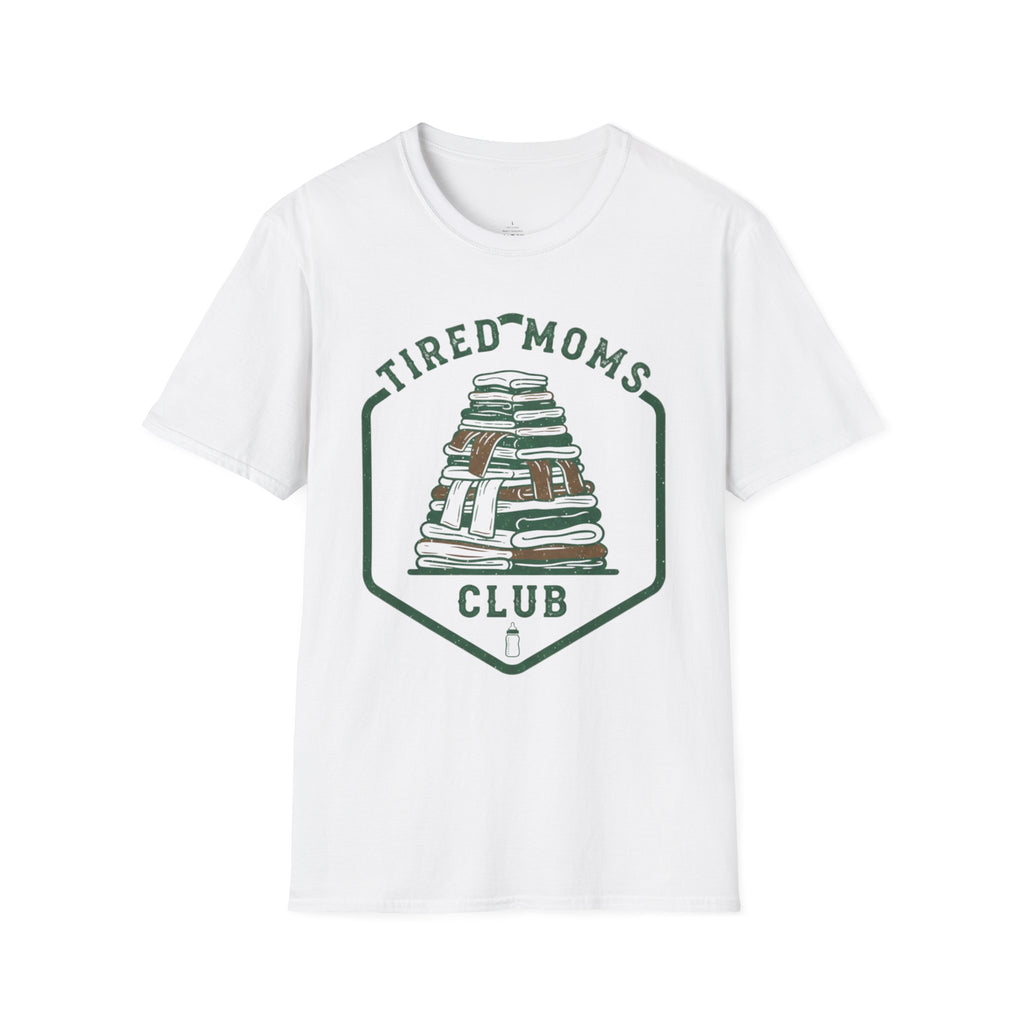 MOM Tired Moms Club Laundry Stack T-Shirt