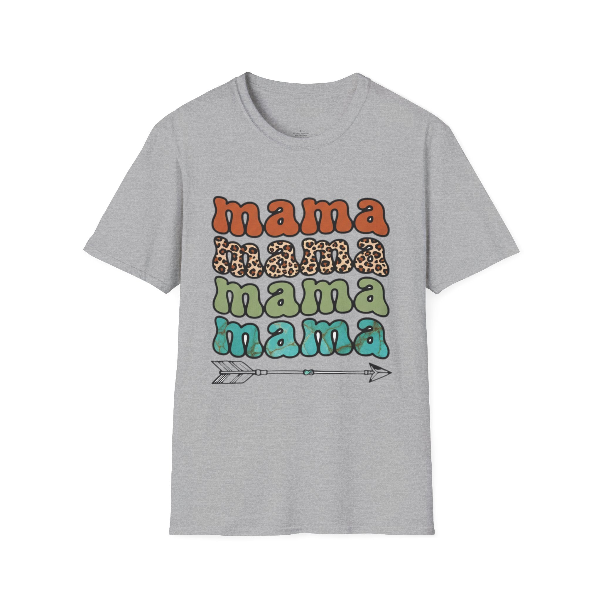 MOM Boho Stacked Mama Arrow T-Shirt
