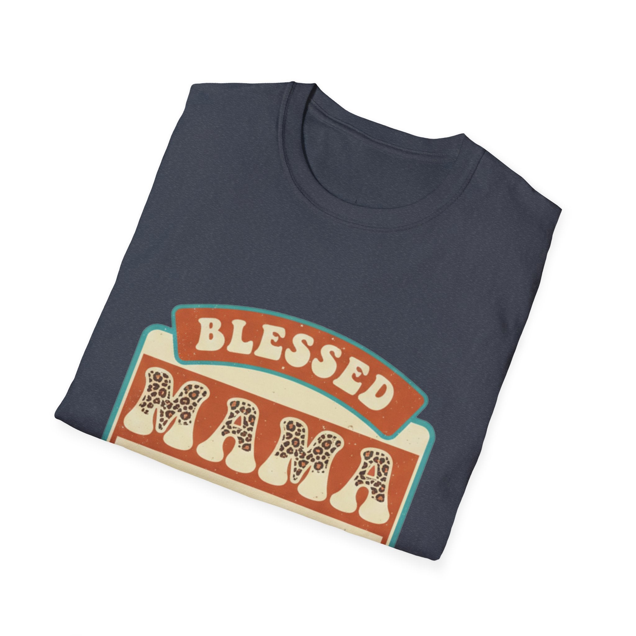 MOM Blessed Mama Mountain Leopard T-Shirt