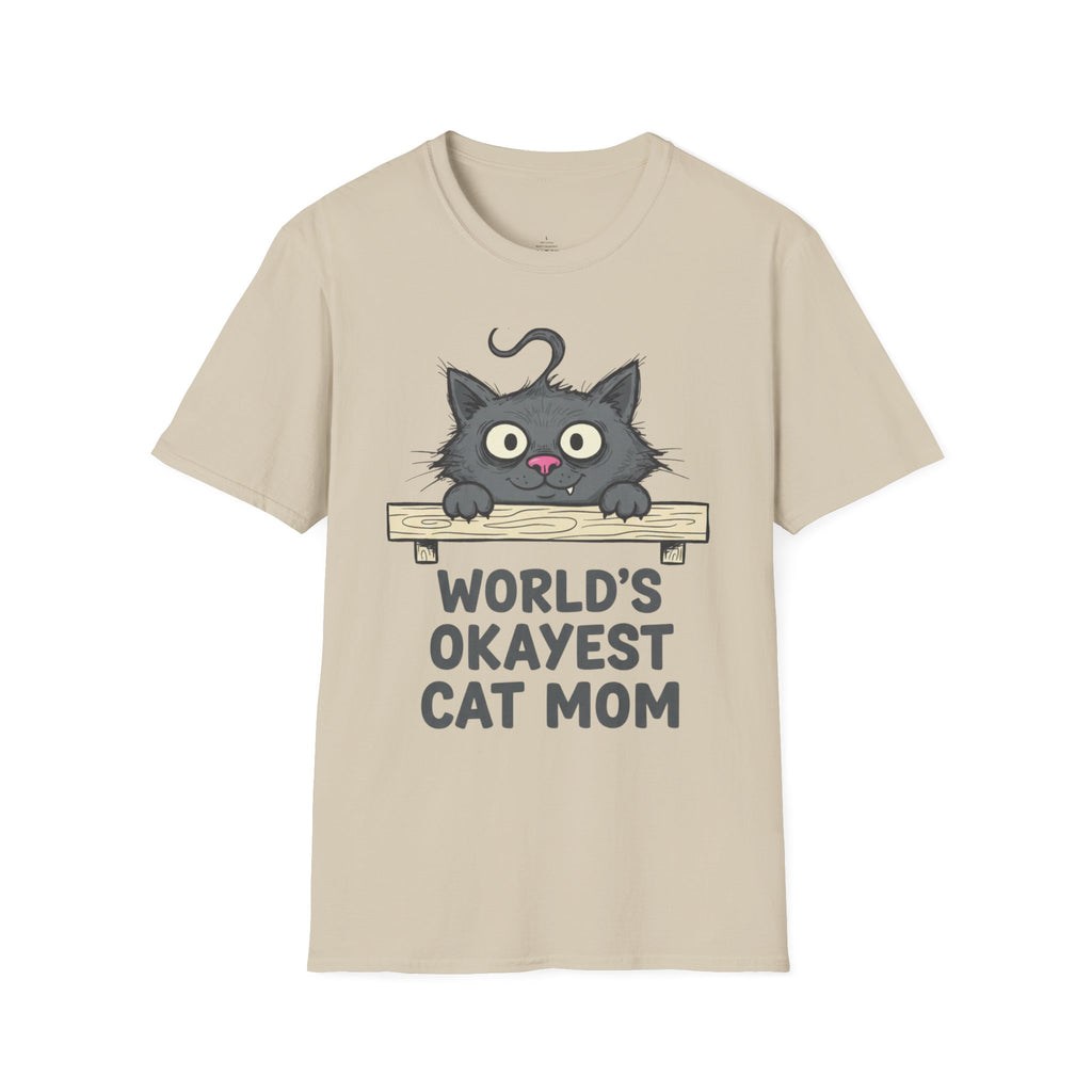 MOM World's OKayest Cat Mom T-Shirt