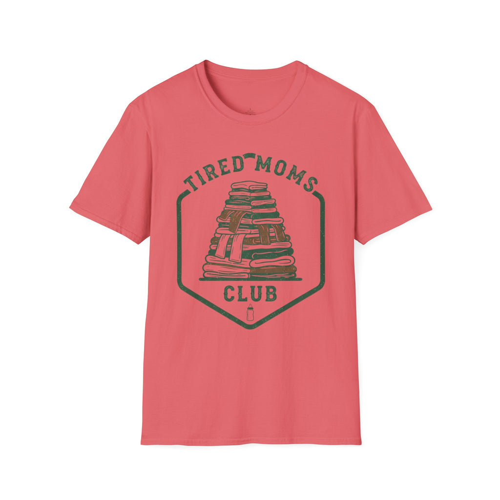 MOM Tired Moms Club Laundry Stack T-Shirt