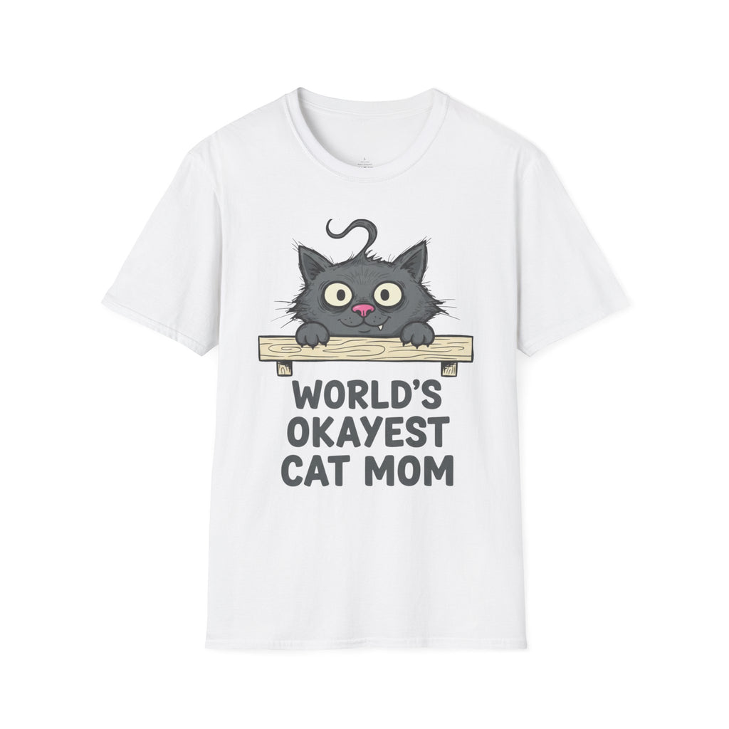 MOM World's OKayest Cat Mom T-Shirt