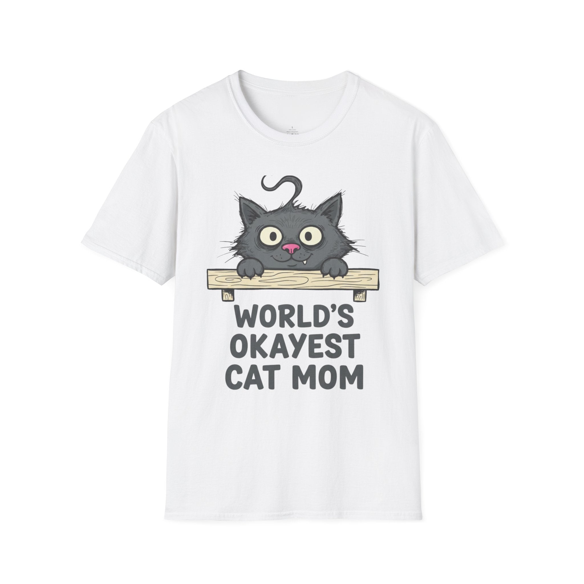 MOM World's OKayest Cat Mom T-Shirt