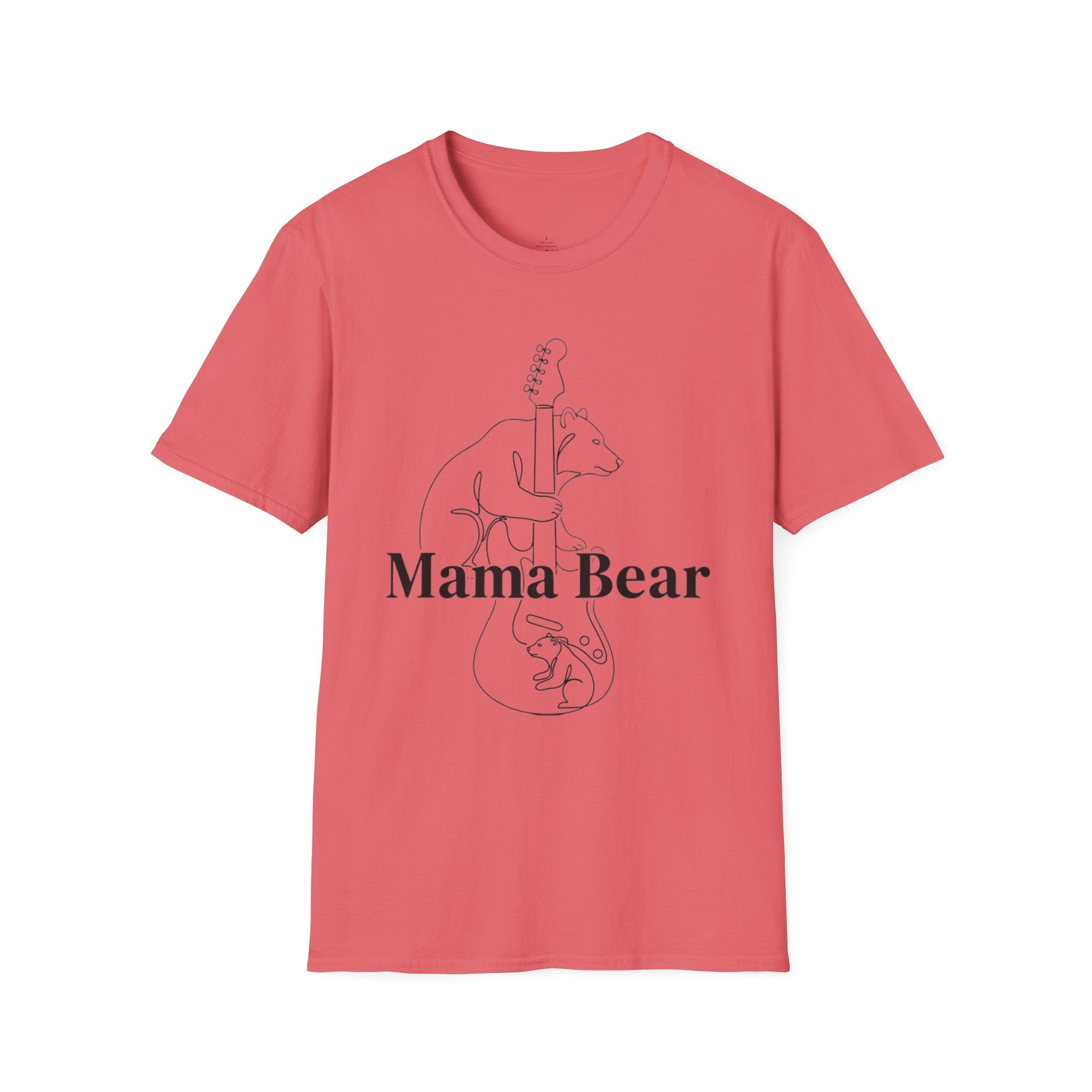MOM Mama Bear Cub Guitar T-Shirt