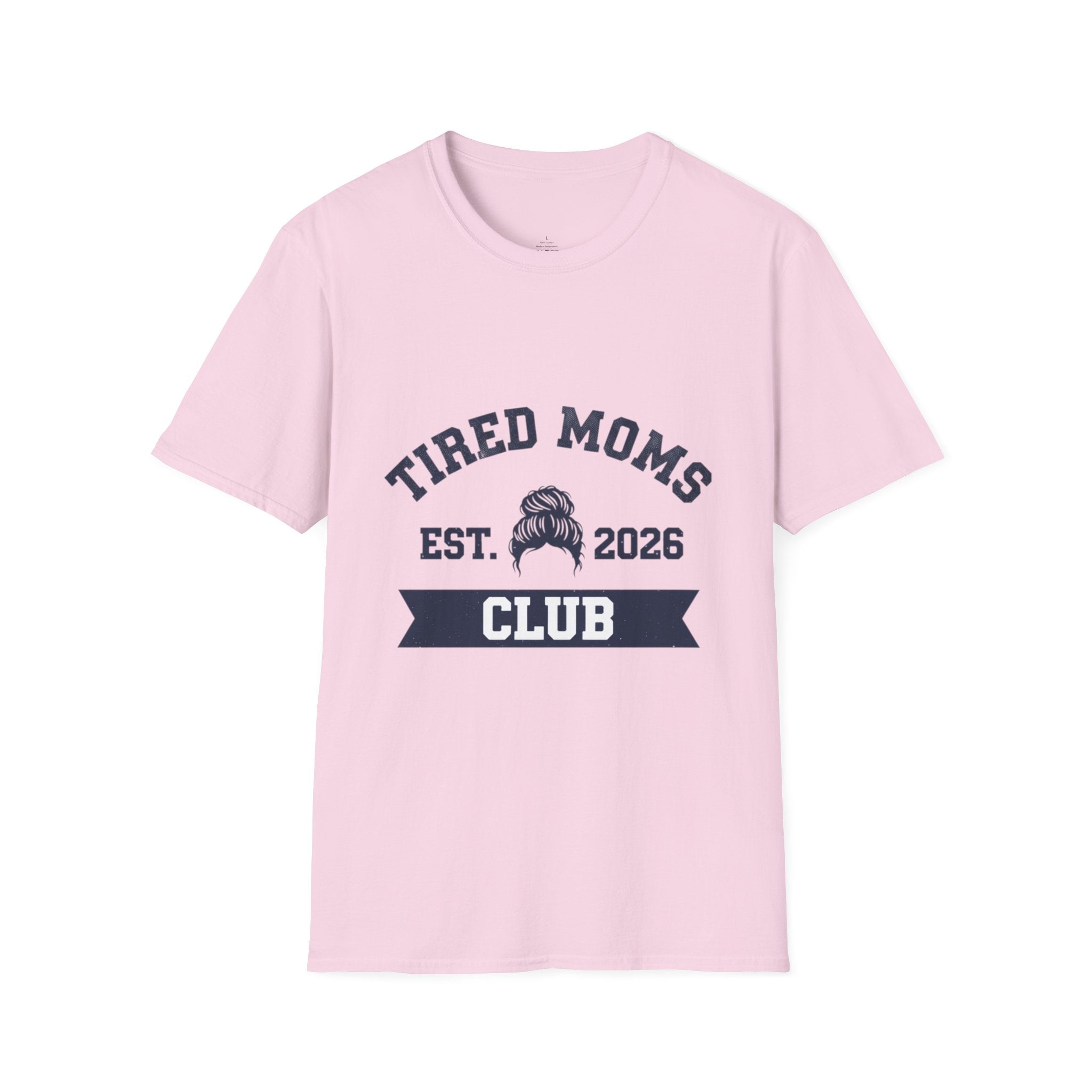MOM Tired Moms Club Messy Bun EST YYYY T-Shirt