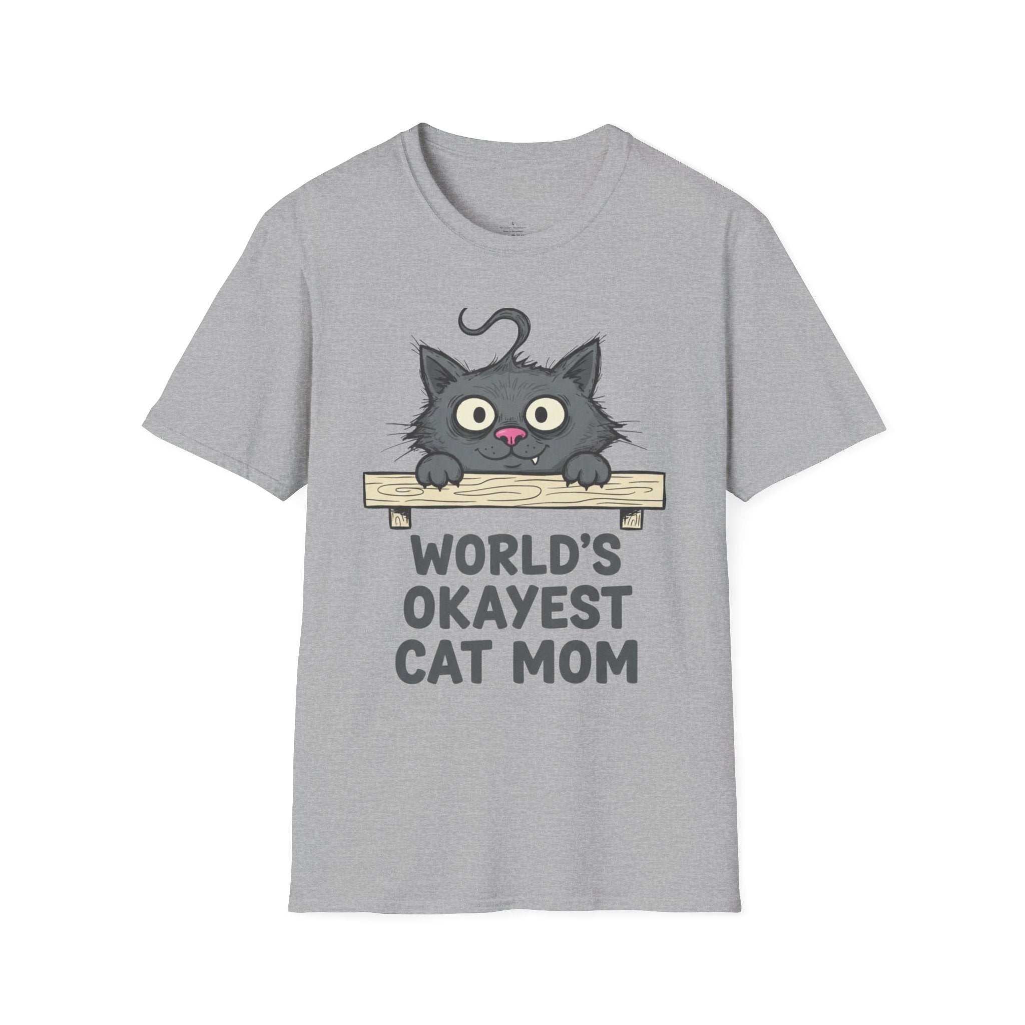 MOM World's OKayest Cat Mom T-Shirt