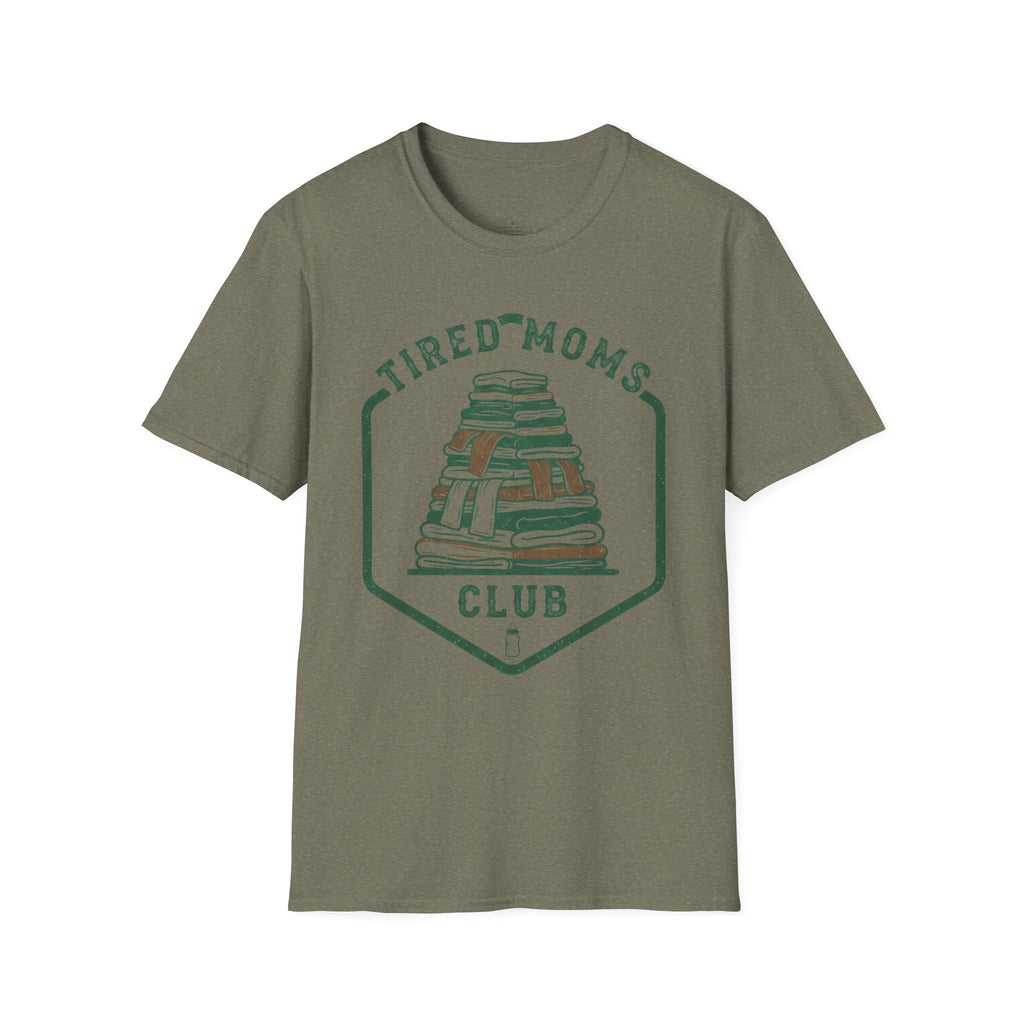 MOM Tired Moms Club Laundry Stack T-Shirt