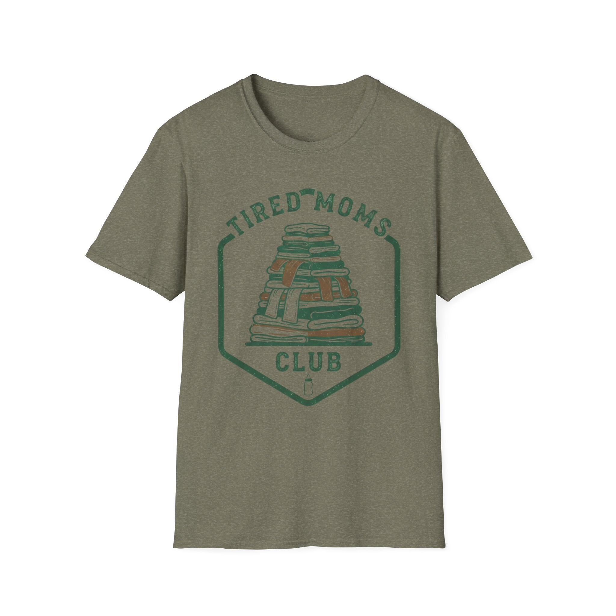 MOM Tired Moms Club Laundry Stack T-Shirt